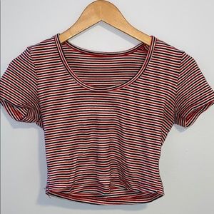 Red White Blue American Apparel crop top